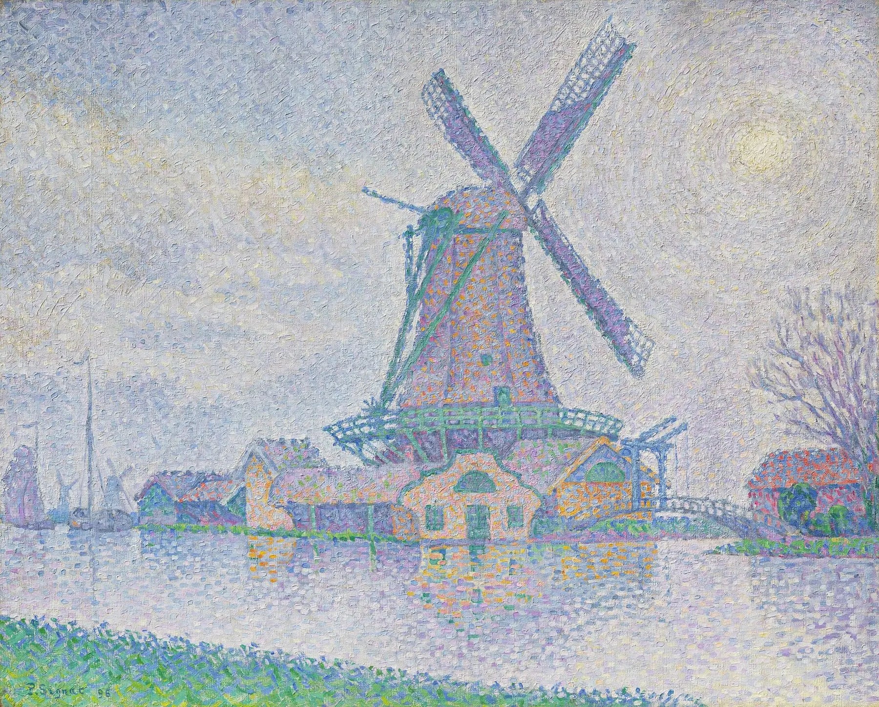 Reproduction du tableau « Moulin d'Edam - Paul Signac » par Alpha Reproduction en peinture à l’huile