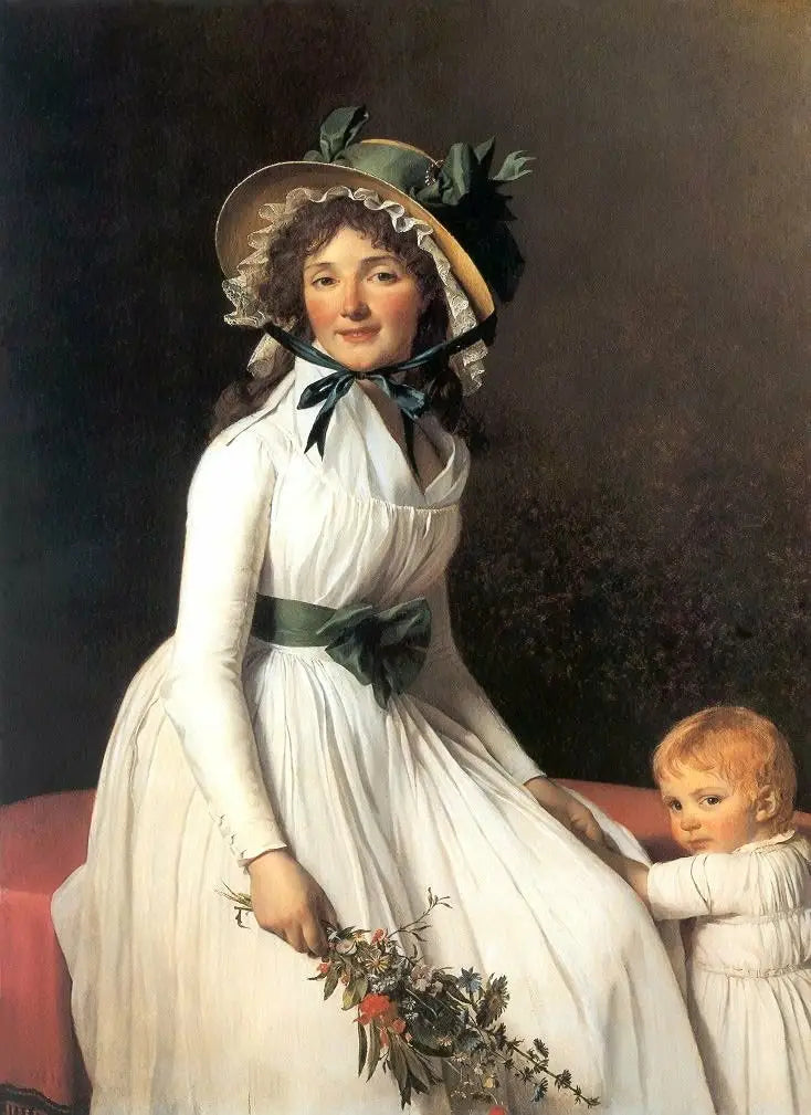 Émilie Sériziat ve Oğulları Portresi - Jacques-Louis David