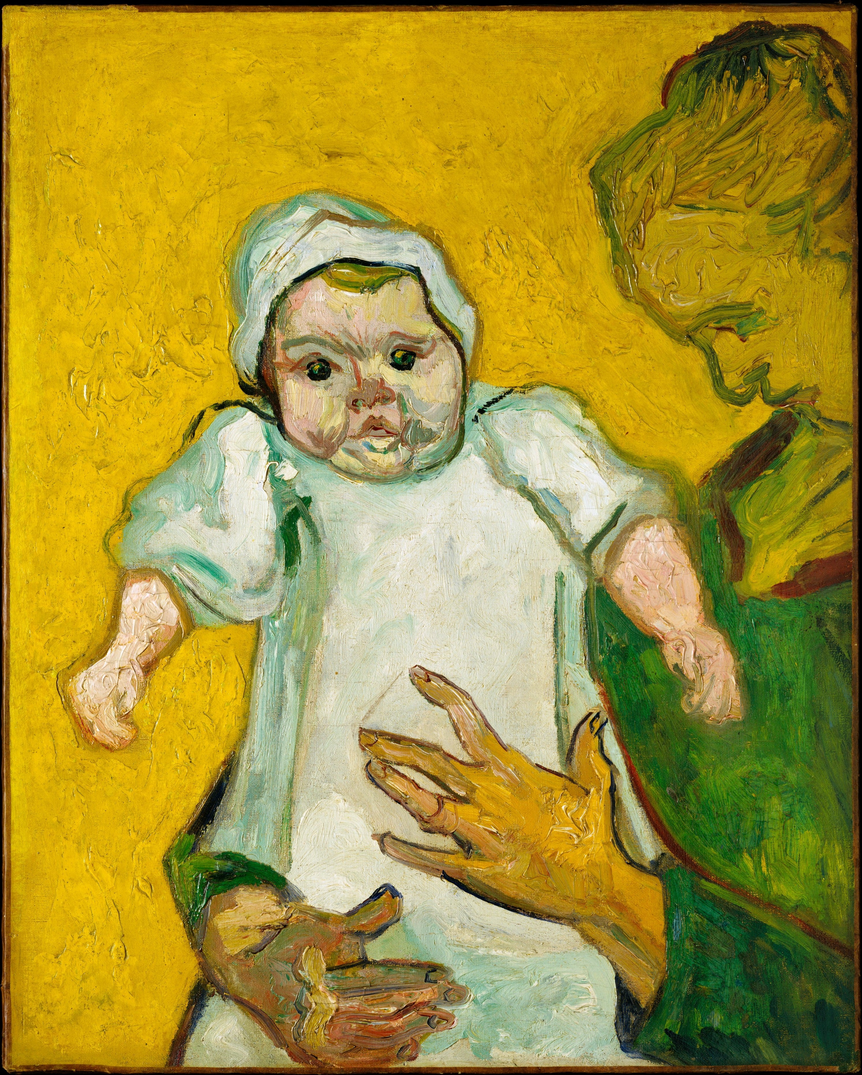 Reproduction du tableau « Mère Roulin avec son bébé - Vincent van Gogh » par Alpha Reproduction en peinture à l’huile