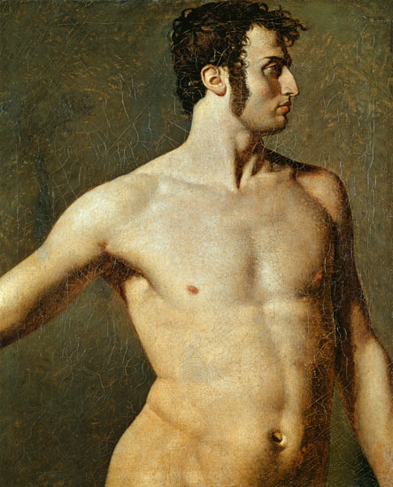 Erkek Torso - Jean-Auguste-Dominique Ingres