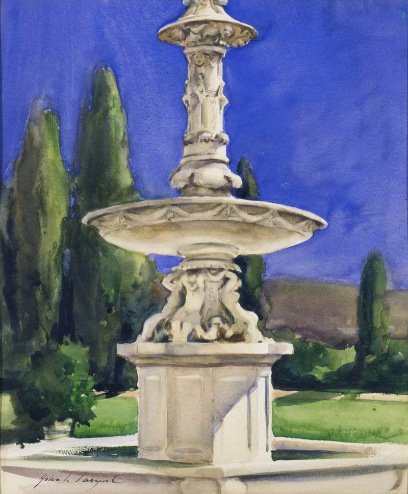 İtalya'da Mermer Çeşme - John Singer Sargent