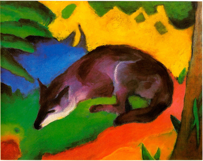 Mavi-siyah Tilki - Franz Marc