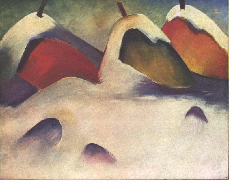 Karda Saman Yığınları - Franz Marc