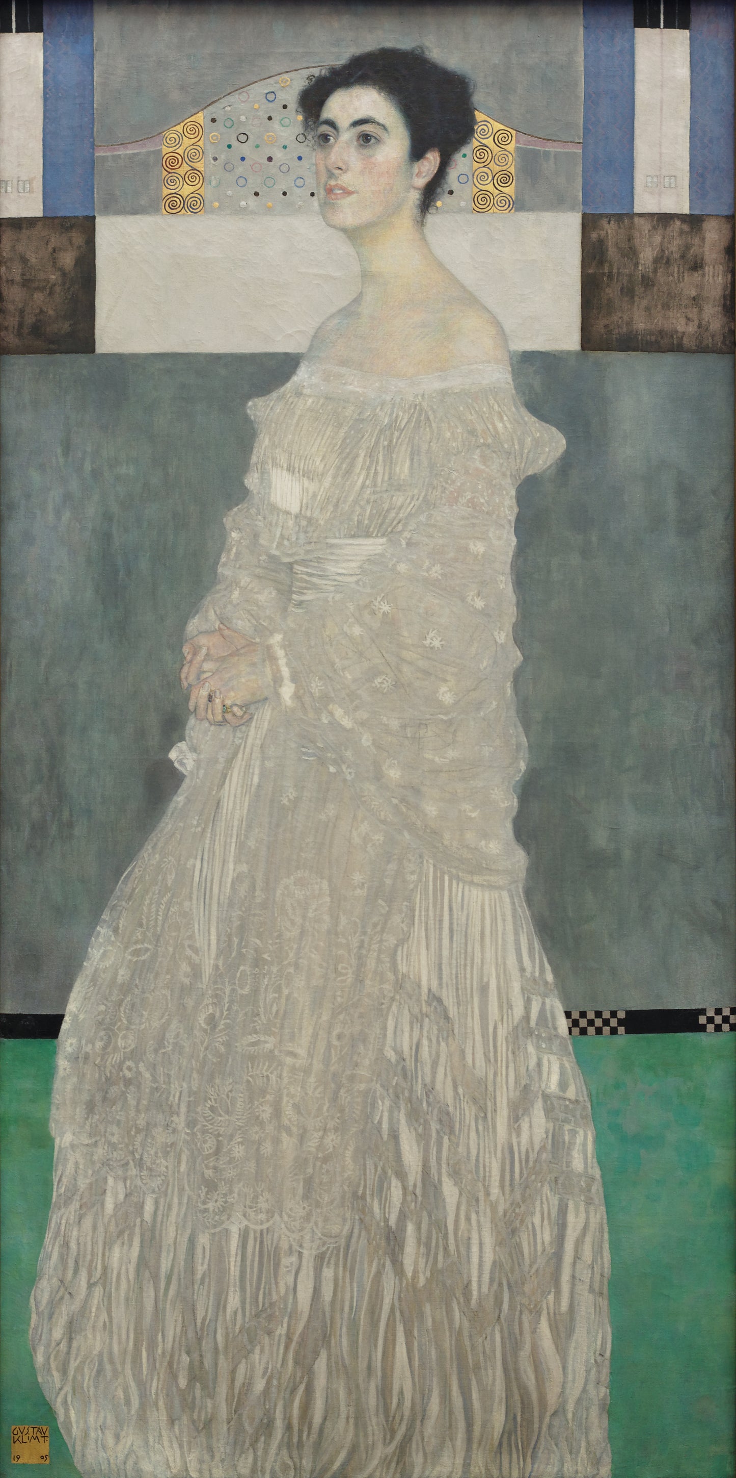 Reproduction du tableau « Portrait de Margarethe Stonborough-Wittgenstein - Gustav Klimt » par Alpha Reproduction en peinture à l’huile