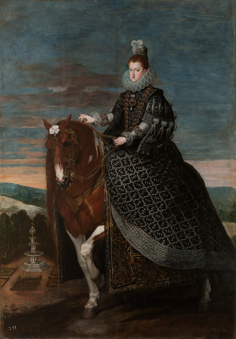 Avusturya Kraliçesi Marguerite at üzerinde - Diego Velázquez