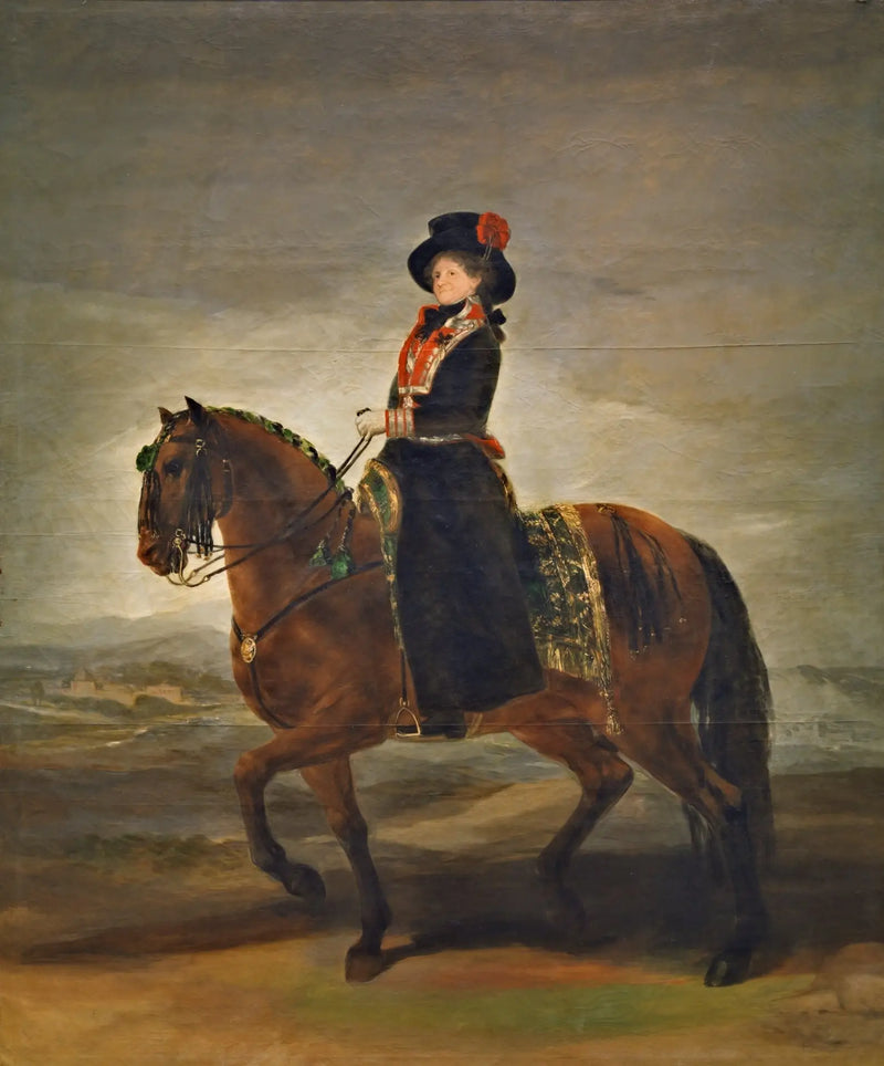 Atlı Kraliçe María Luisa - Francisco de Goya