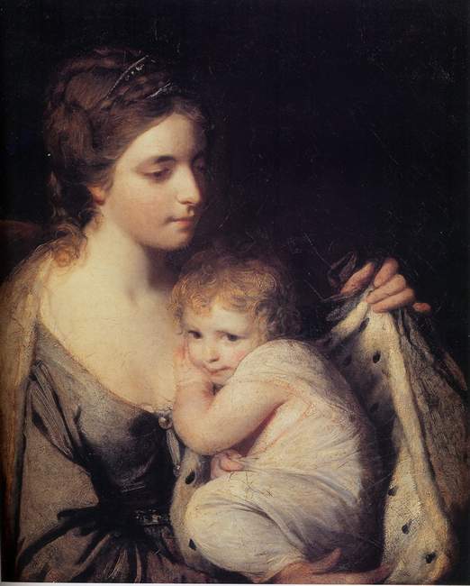 Les deux Waldegrave, portrait de Maria Walpole, comtesse de Waldegrave, et de sa fille Elisabeth Laura, depuis comtesse de Waldegrave - Joshua Reynolds