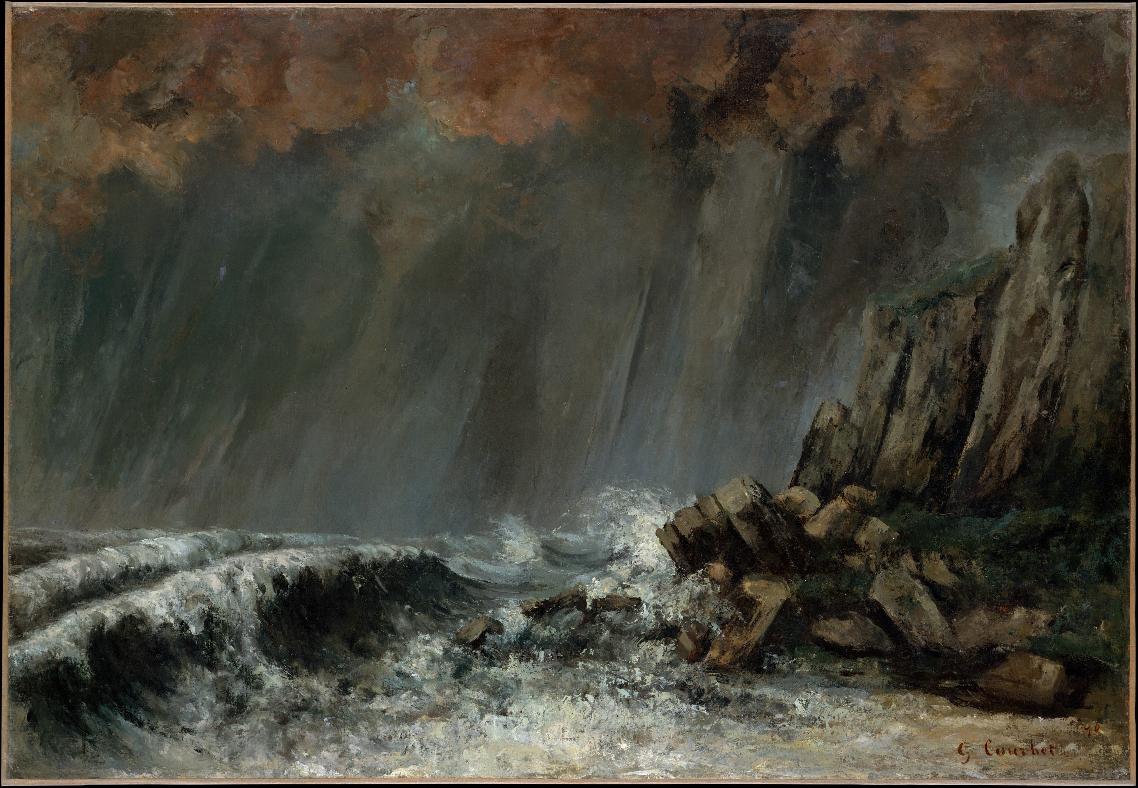 Marine : La trombe marine - Gustave Courbet