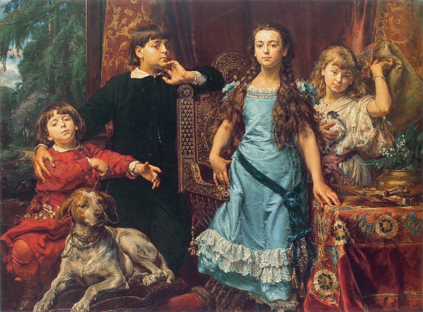 Portrait des quatre enfants de l'artiste - Jan Matejko