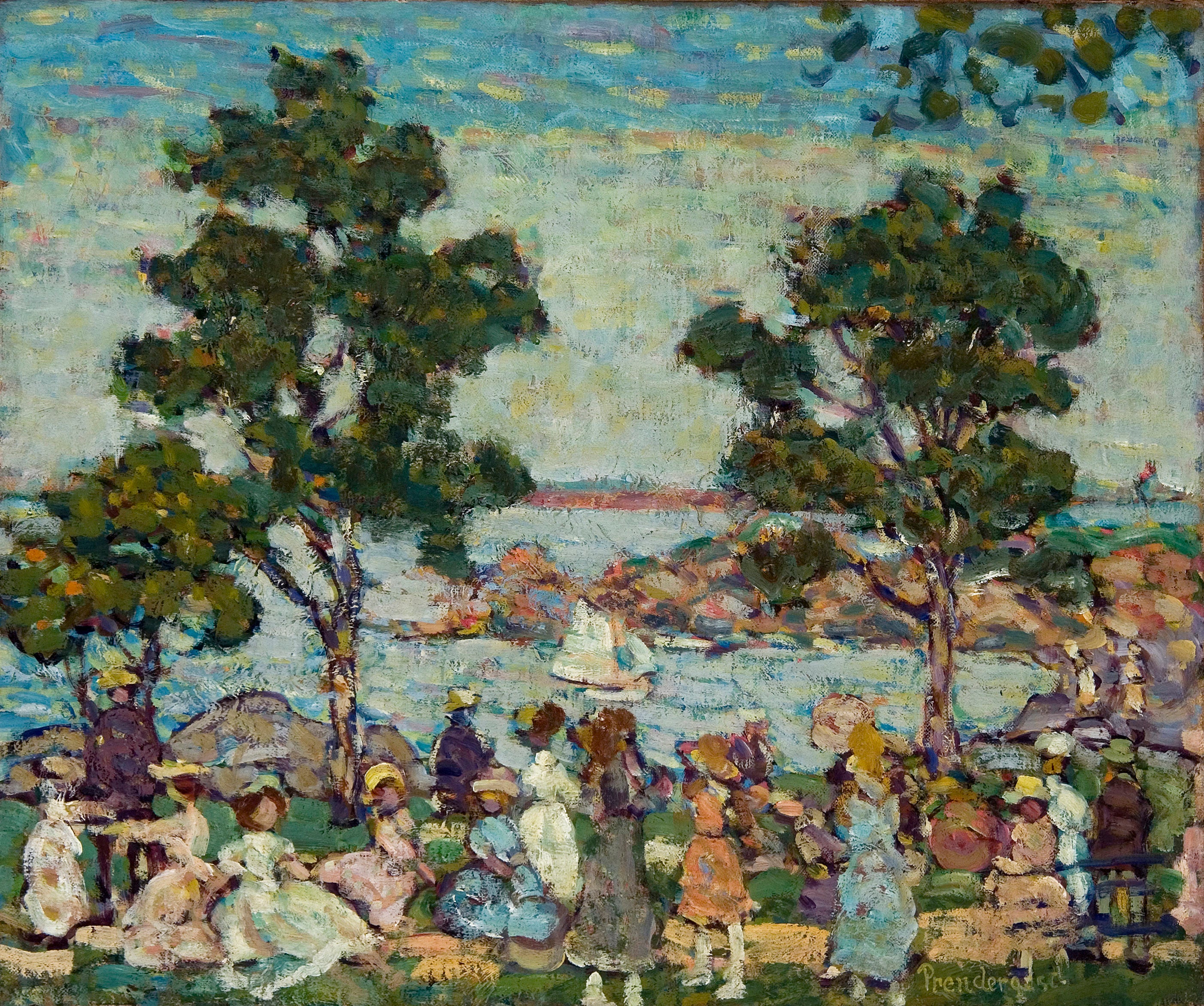 Paysage (scène de parc) - Maurice Prendergast