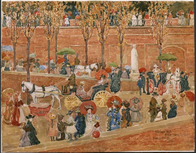 Pincio Tepesi, Roma - Maurice Prendergast