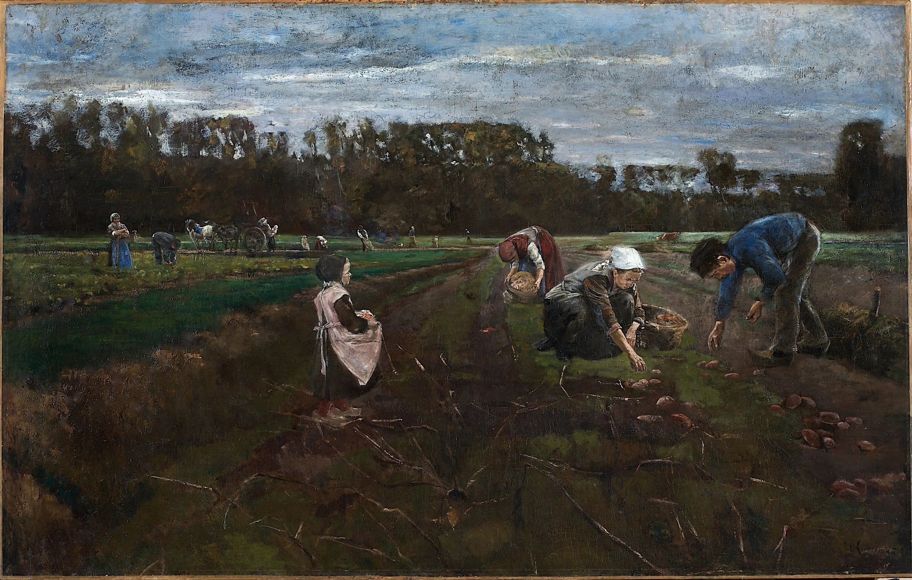 Récolte de pommes de terre - Max Liebermann - Alpha Reproduction