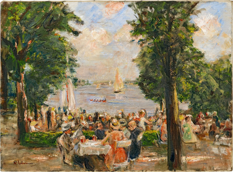 Wannsee Yakınındaki Bira Bahçesi (Göl Kenarındaki Ev) - Max Liebermann