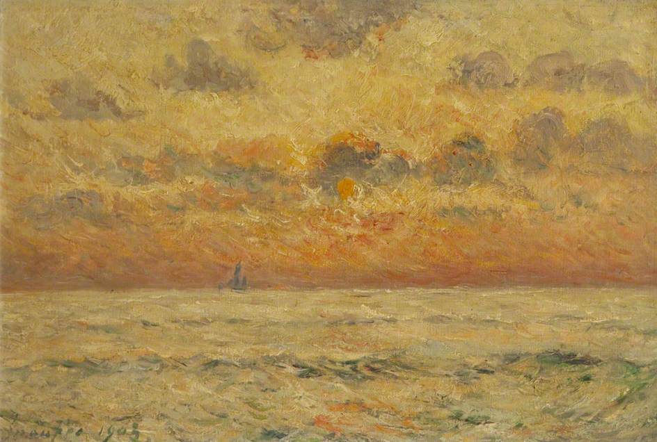 Soleil Couchant en Mer, Quiberon - Maxime Maufra