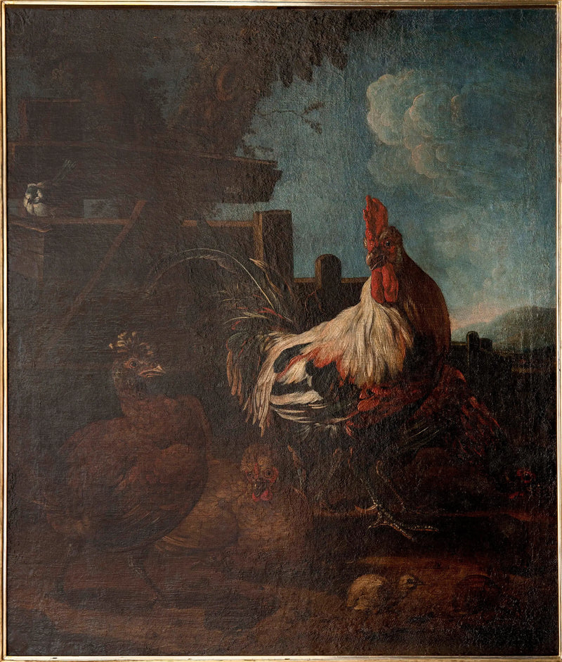 Horoz ve tavuklar ile tavuklar - Melchior de Hondecoeter