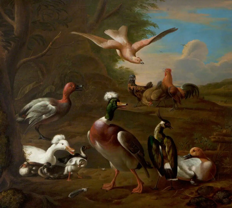 Kuşlar Bir Manzara İçinde - Melchior de Hondecoeter