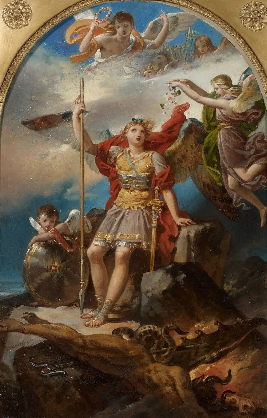 Saint Michel terrassant le démon - Charles Meynier - Alpha Reproduction