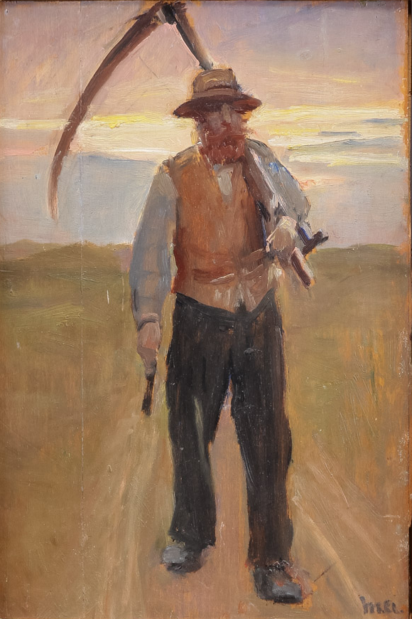 Bir çiftçi, tırpanıyla. - Michael Peter Ancher