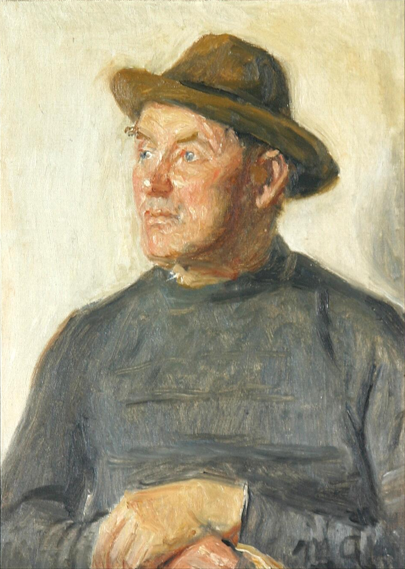 Bir şapka takmış adam. - Michael Peter Ancher