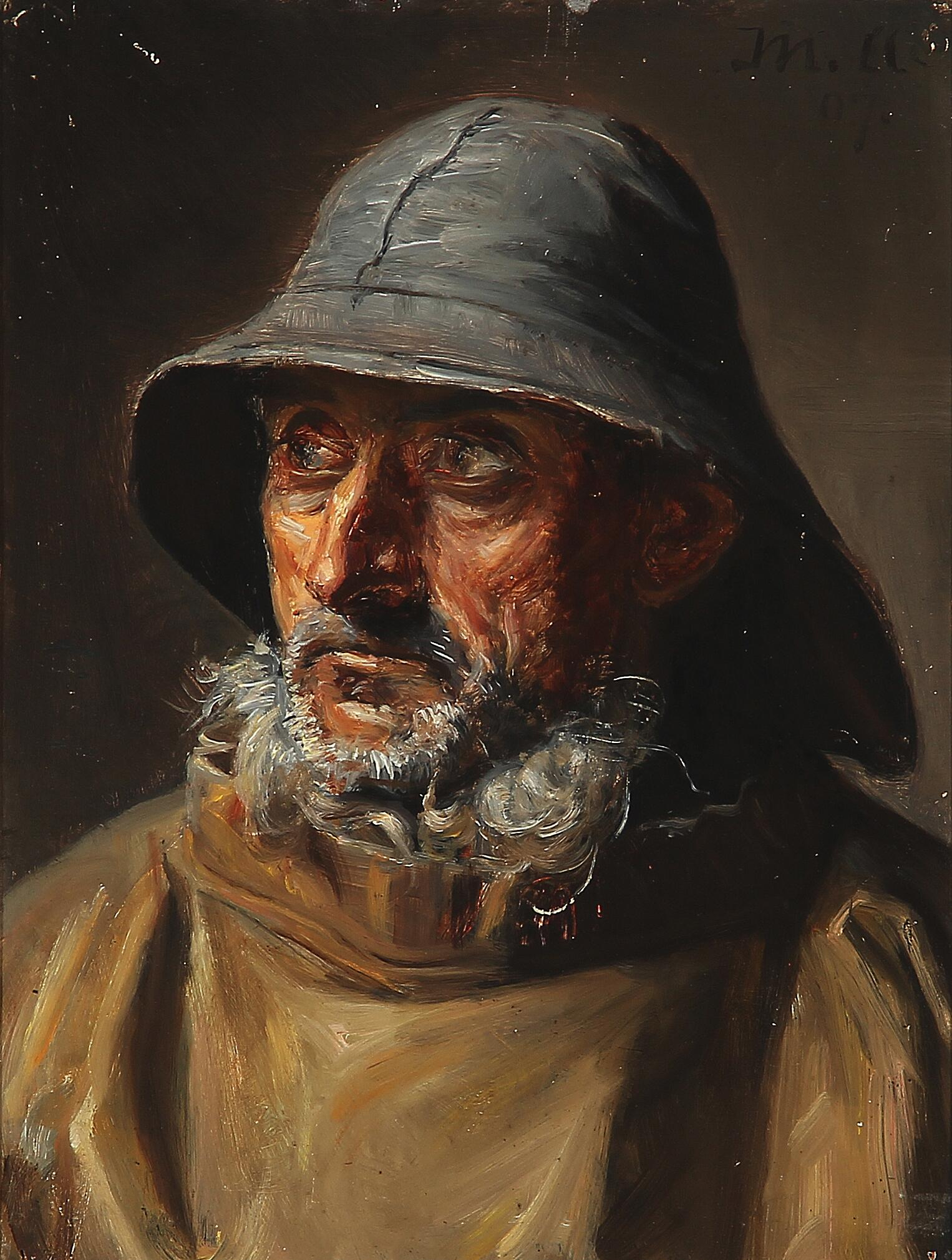 Un pêcheur de Skagen portant un ciré. - Michael Peter Ancher - Alpha Reproduction