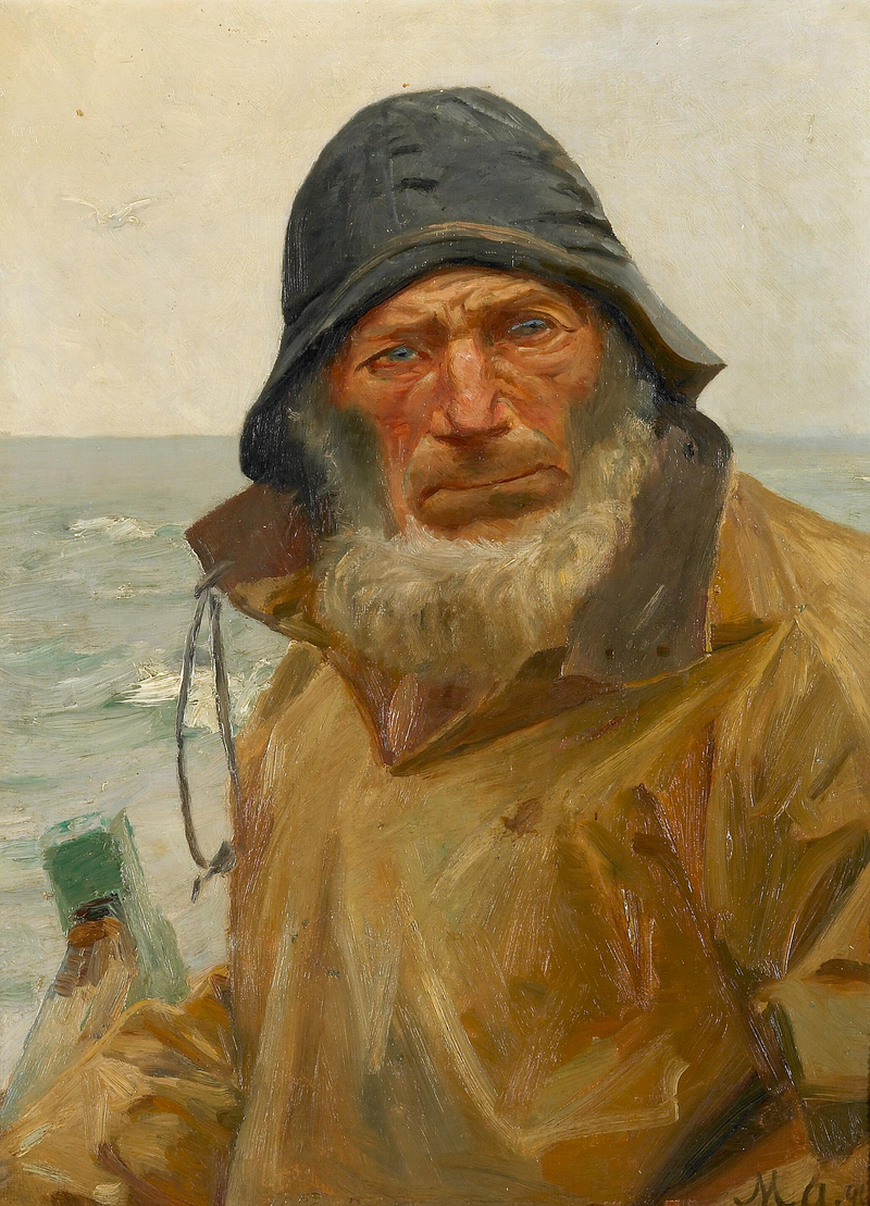Bir balıkçı kendi teknesinde. - Michael Peter Ancher