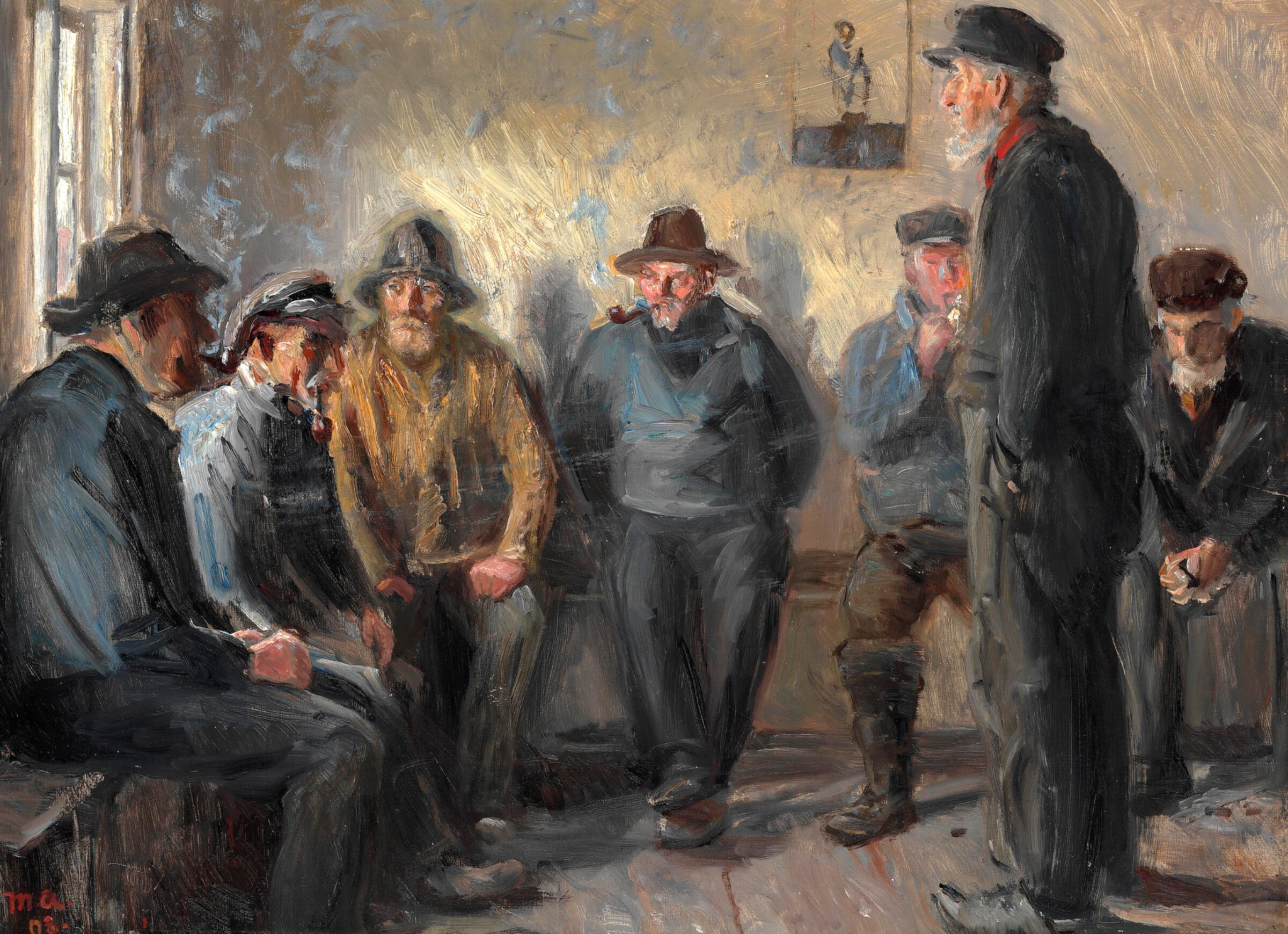 Des pêcheurs dans l’épicerie. - Michael Peter Ancher - Alpha Reproduction