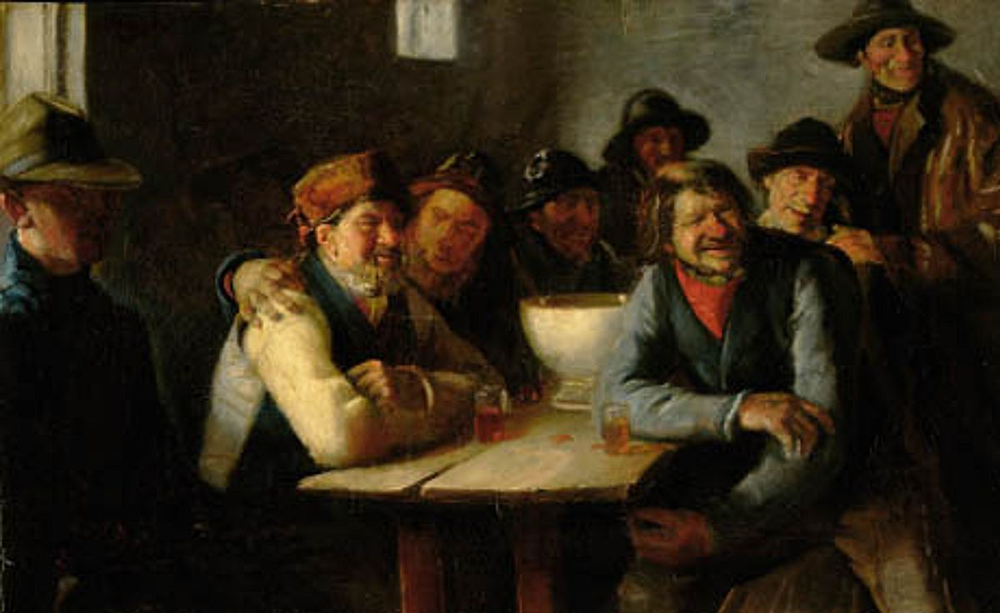 Des pêcheurs autour du bassin à punch. - Michael Peter Ancher - Alpha Reproduction