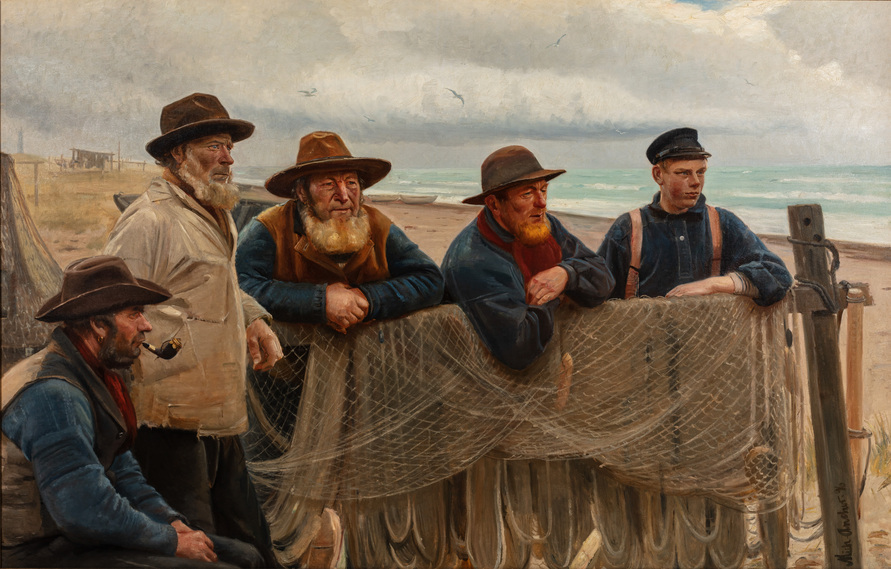 Des pêcheurs sur la plage. - Michael Peter Ancher - Alpha Reproduction