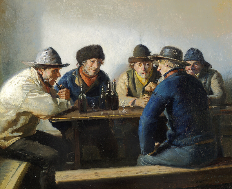 Bir Hanedeki Sahne - Michael Peter Ancher