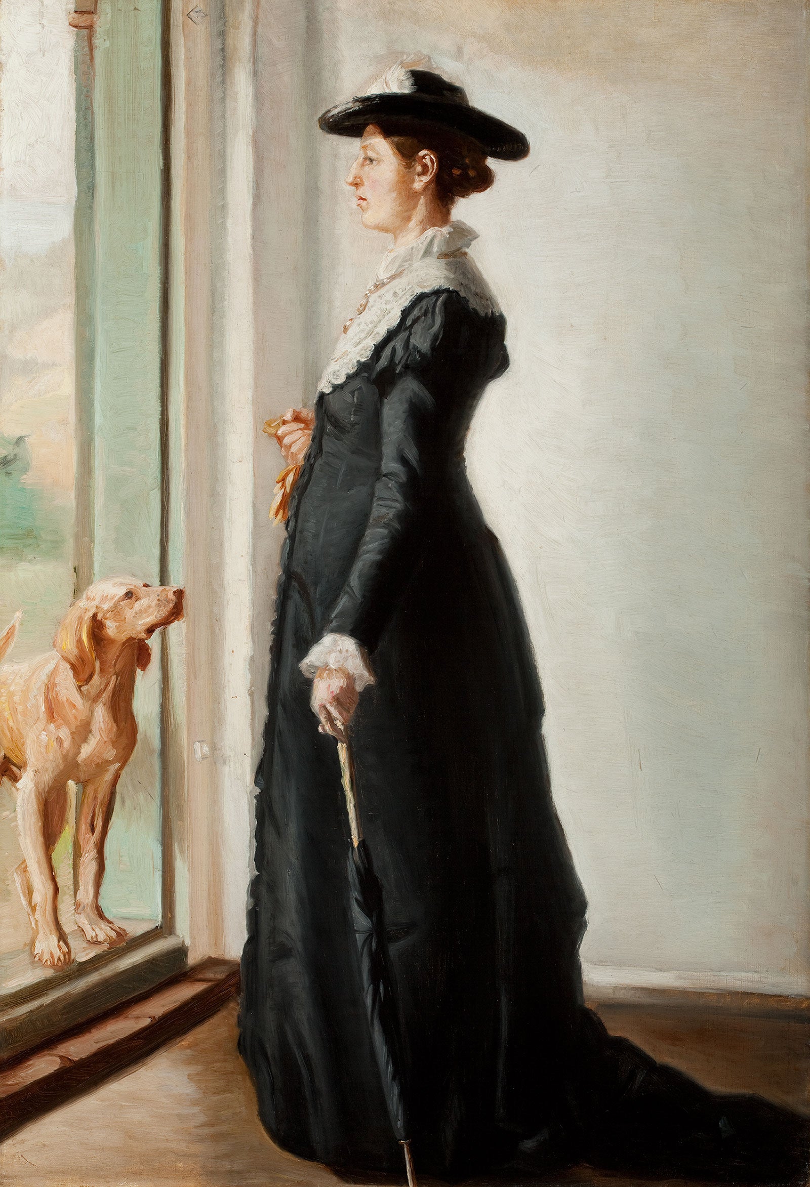 Anna Ancher debout dans l’embrasure de la porte. Étude pour « Portrait de ma femme ». - Michael Peter Ancher - Alpha