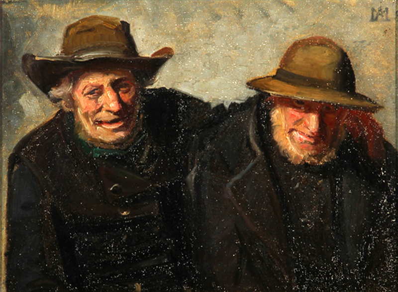 İki arkadaş, Skagen balıkçıları portresi. - Michael Peter Ancher