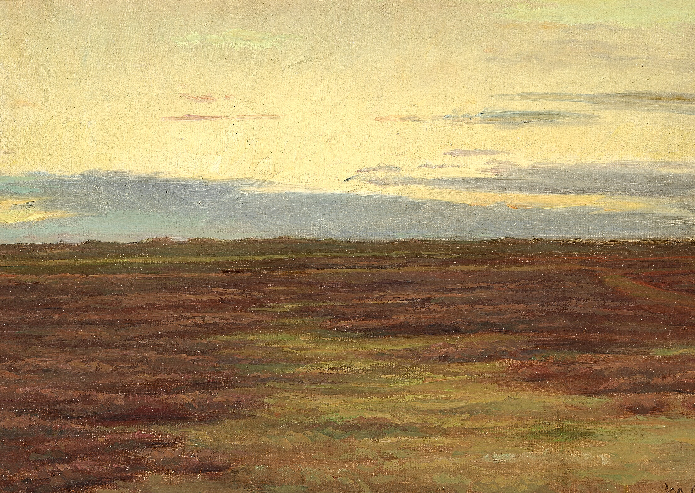 Coucher de soleil sur Brovandene au sud de Skagen. - Michael Peter Ancher - Alpha Reproduction