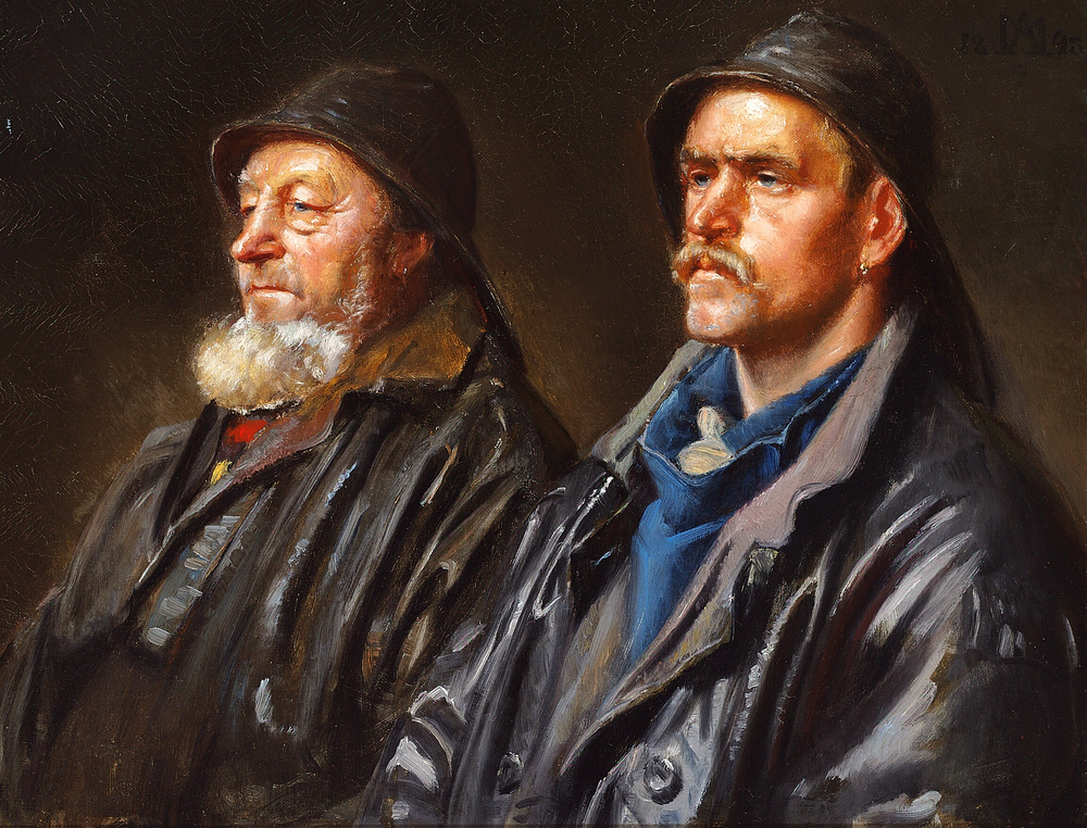 Deux pêcheurs de Skagen au Danemark. - Michael Peter Ancher - Alpha Reproduction