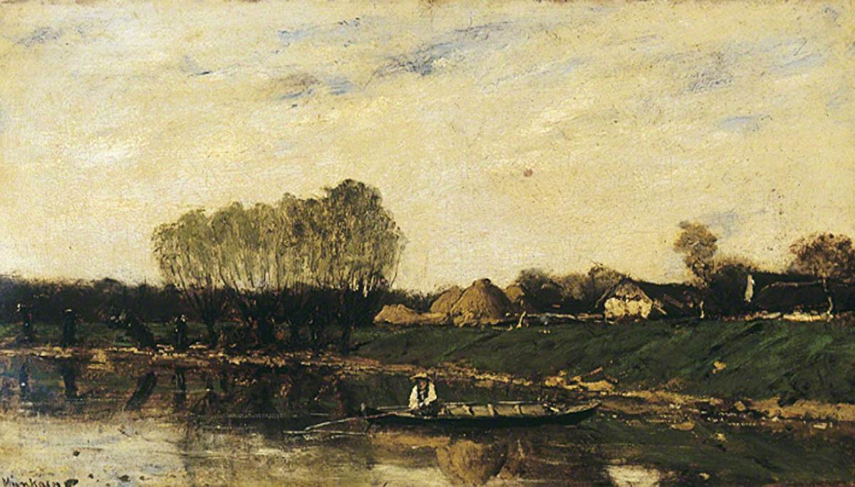 Les rives d'une rivière - Mihály Munkácsy