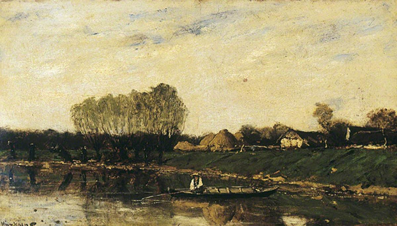 Les rives d'une rivière - Mihály Munkácsy