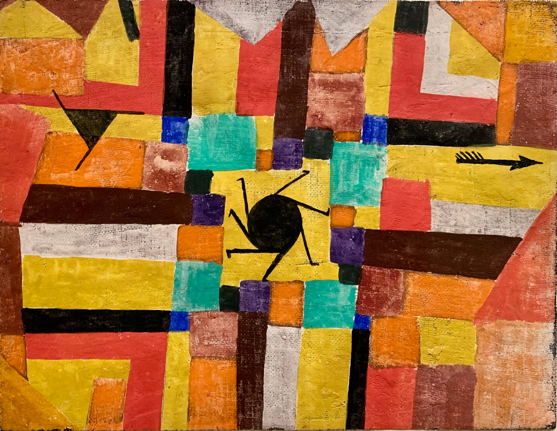 Siyah güneş dönerken ve ok - Paul Klee