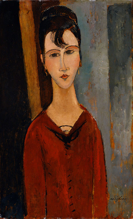 Reproduction du tableau « Portrait de femme (Mme C.D.) - Amedeo Modigliani » par Alpha Reproduction en peinture à l’huile