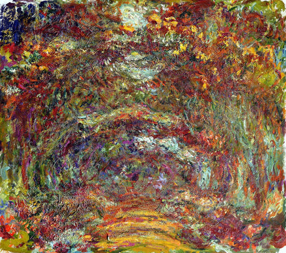 🌸 Giverny'de Gül Yolu – Claude Monet