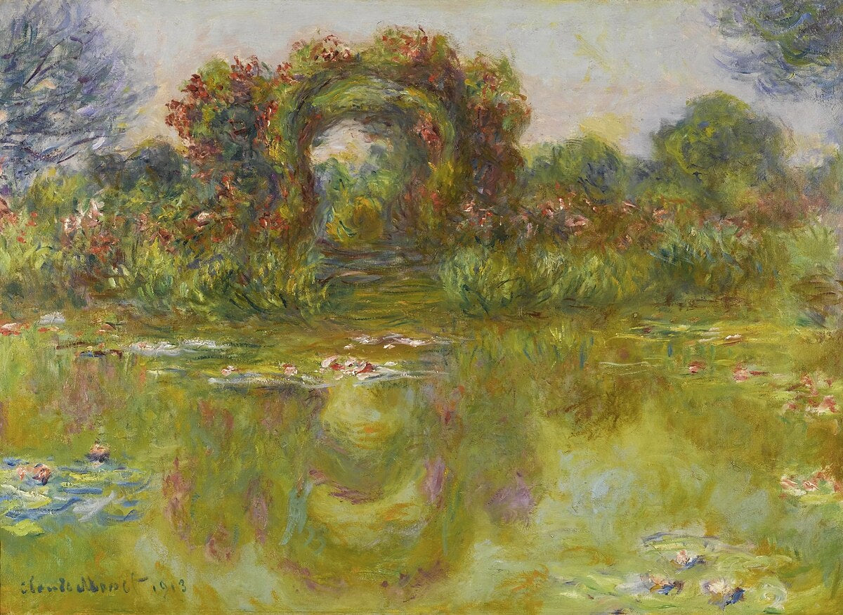 🌺 Gül Ağacı ve Nilüfer Havuzu, Claude Monet, 1913