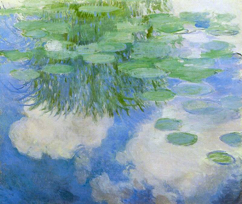 ☁️ Nilüferler gökyüzü ve bulutlarla, Claude Monet