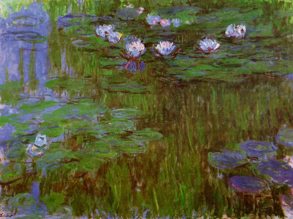 🌿 Nilüferler ve Yeşil Yansımalar, Claude Monet