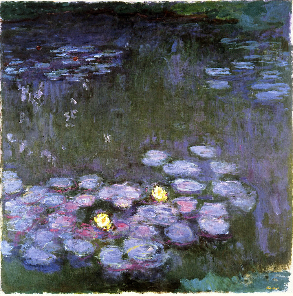 🎨 Mor alacakaranlıkta Nilüferler - Claude Monet