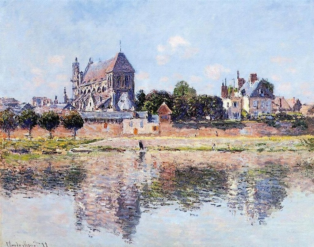 Reproduction du tableau « Vue de l'église de Vernon - Claude Monet » par Alpha Reproduction en peinture à l’huile