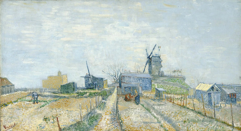 Montmartre: değirmenler ve sebze bahçeleri - Vincent van Gogh