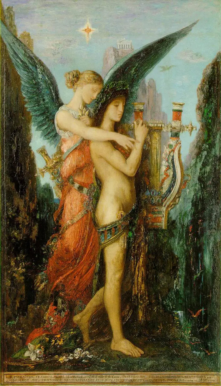 Hesiod ve Muse - Gustave Moreau