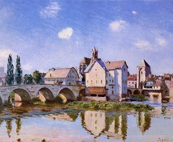 Moret Köprüsü Güneş Altında - Alfred Sisley