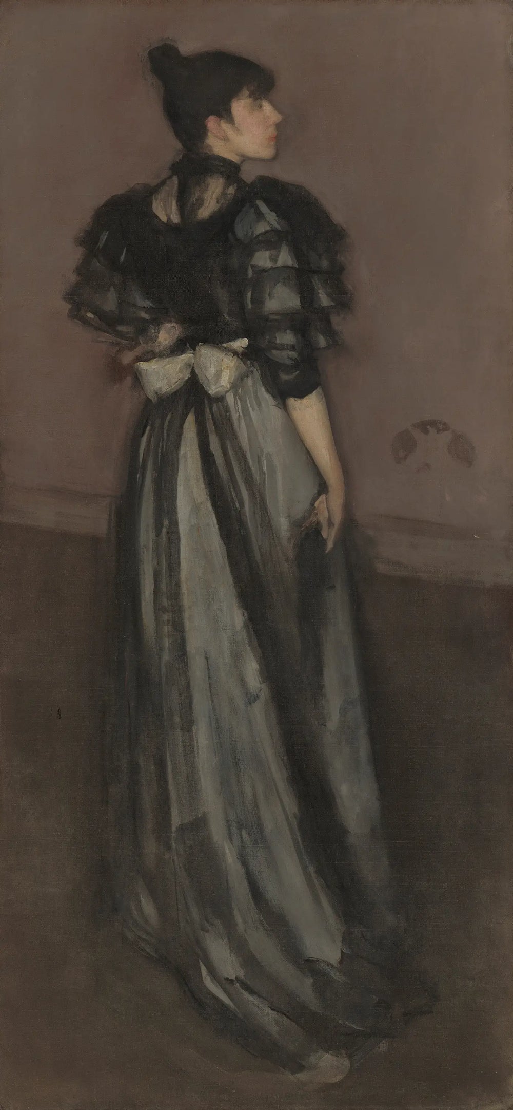 Reproduction du tableau « Nacre et argent : l'Andalouse - James Abbott McNeill Whistler » par Alpha Reproduction en peinture à l’huile