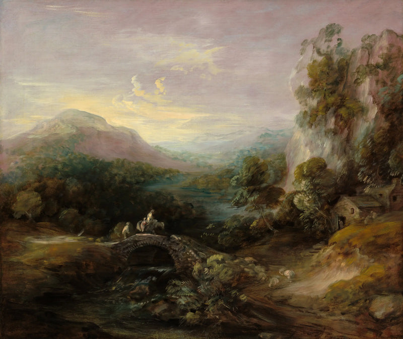 Dağ Manzarası ve Köprü - Thomas Gainsborough