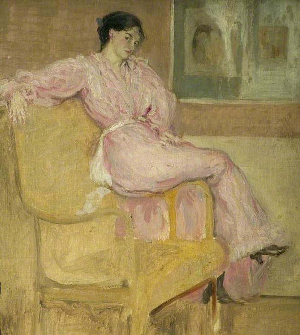 Mme Conder in Pembe - Charles Conder