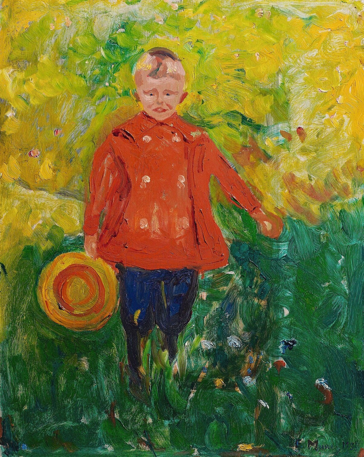 Reproduction du tableau « Lothar Linde à la veste rouge - Edvard Munch » par Alpha Reproduction en peinture à l’huile